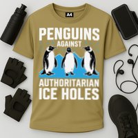 Penguins Against Authoritarian Ice Holes Resist Penguin Cooling Performance Crew T-Shirt