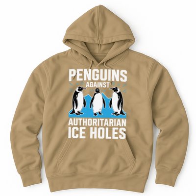 Penguins Against Authoritarian Ice Holes Resist Penguin Hoodie
