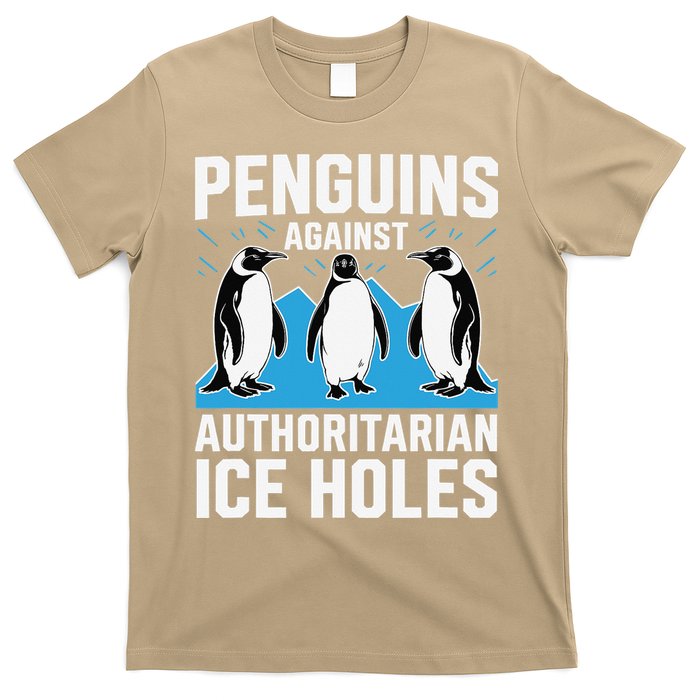 Penguins Against Authoritarian Ice Holes Resist Penguin T-Shirt