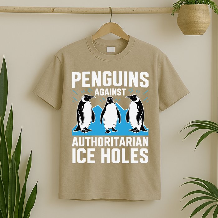 Penguins Against Authoritarian Ice Holes Resist Penguin T-Shirt