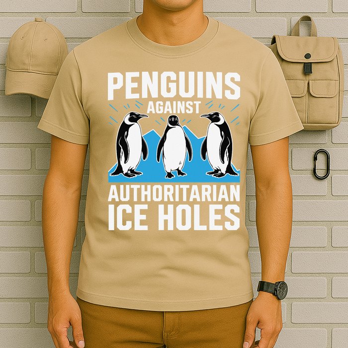 Penguins Against Authoritarian Ice Holes Resist Penguin T-Shirt