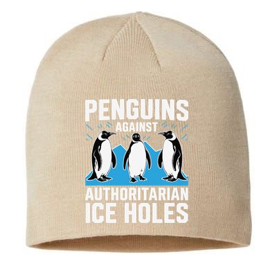 Penguins Against Authoritarian Ice Holes Resist Penguin Sustainable Beanie