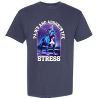 Paws And Address The Stress Anti Stress Therapy Pitbull Dog Garment-Dyed Heavyweight T-Shirt