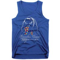 Proud Autism Auntie Bear Autism Awareness Autistic Support Cool Gift Tank Top