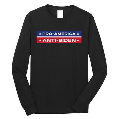 Pro America Anti Biden Flag Usa Impeach Joe Biden Anti Biden Long Sleeve Shirt