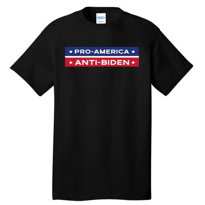 Pro America Anti Biden Flag Usa Impeach Joe Biden Anti Biden Tall T-Shirt