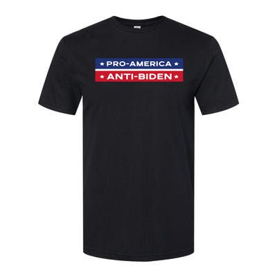 Pro America Anti Biden Flag Usa Impeach Joe Biden Anti Biden Softstyle CVC T-Shirt