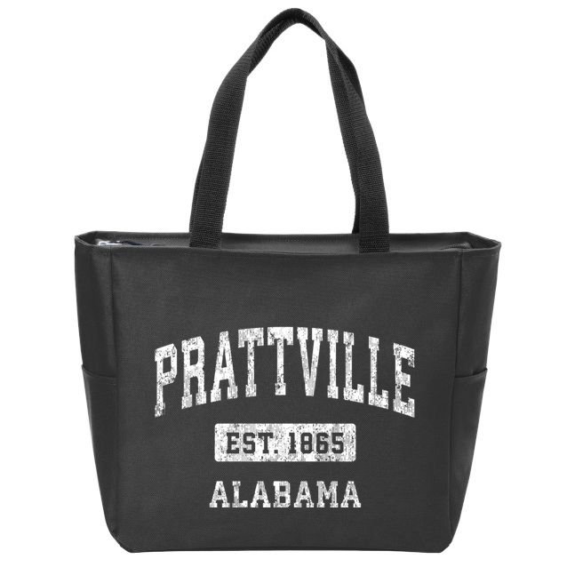 Prattville Alabama Al Vintage Sports Established Design Zip Tote Bag