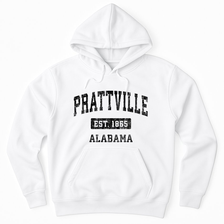 Prattville Alabama Al Vintage Sports Established Design Hoodie