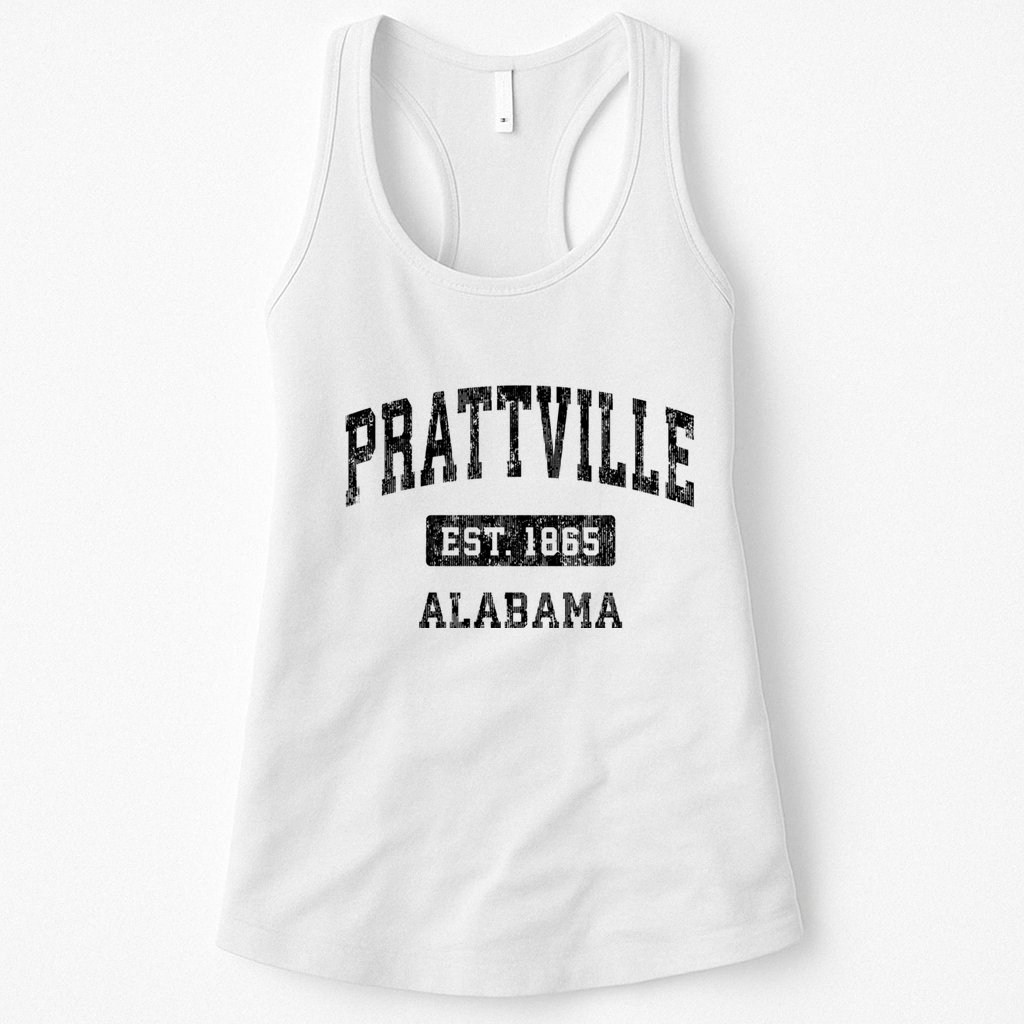 Prattville Alabama Al Vintage Sports Established Design Womens Tank Top
