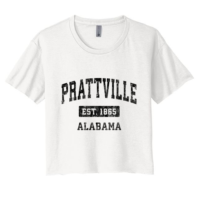 Prattville Alabama Al Vintage Sports Established Design Crop Top