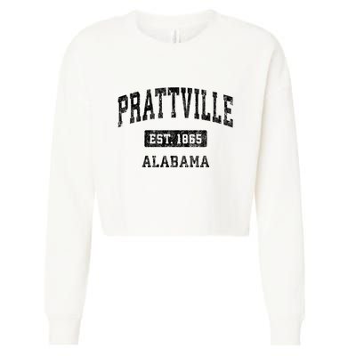 Prattville Alabama Al Vintage Sports Established Design Cropped Pullover Crew