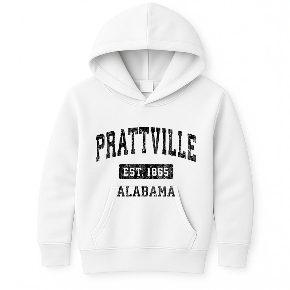 Prattville Alabama Al Vintage Sports Established Design Kids Hoodie