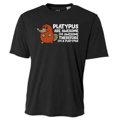 Platypus Are Awesome I'm Awesome Therefore I'm A Platypus Cooling Performance Crew T-Shirt