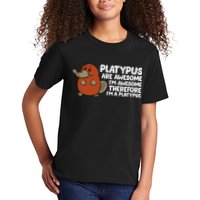 Platypus Are Awesome I'm Awesome Therefore I'm A Platypus Kids T-Shirt