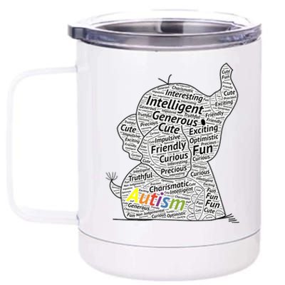 Proud Autism Awareness Elephant Gift No Puzzle 12 oz Stainless Steel Tumbler Cup