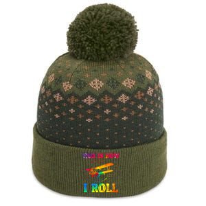 Pilot Airplane Aviation Pilot How I Roll Airplane Tie Dye The Baniff Cuffed Pom Beanie