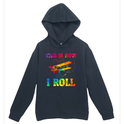 Pilot Airplane Aviation Pilot How I Roll Airplane Tie Dye Urban Pullover Hoodie