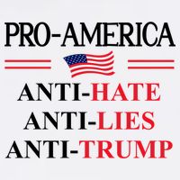 Pro America Anti Trump Hate Lies Resist Sign Anti Trump Flag Doggie Tank