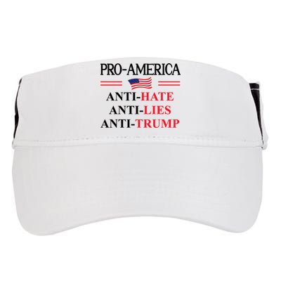 Pro America Anti Trump Hate Lies Resist Sign Anti Trump Flag Adult Drive Performance Visor