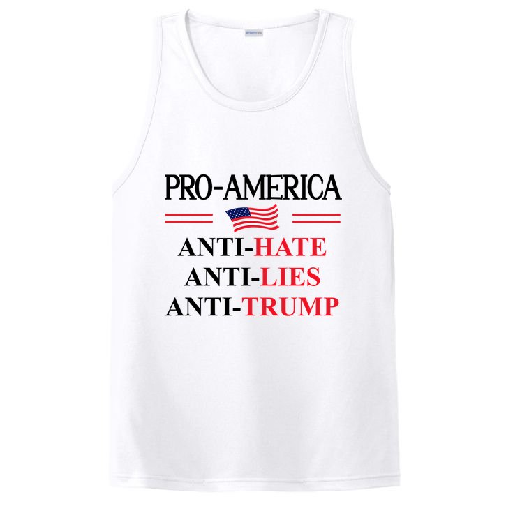 Pro America Anti Trump Hate Lies Resist Sign Anti Trump Flag PosiCharge Competitor Tank
