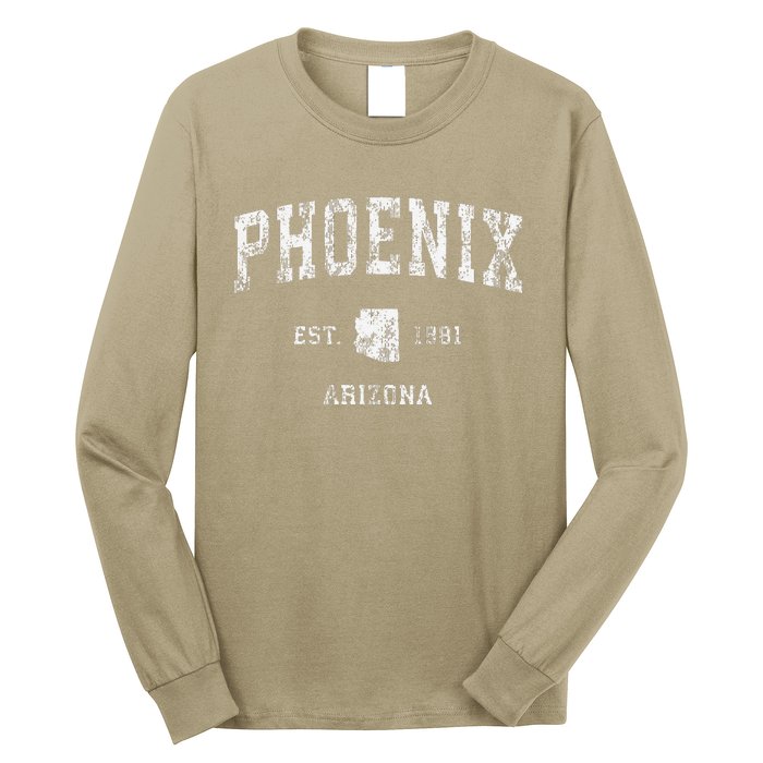 Phoenix Arizona Az Vintage Athletic Sports Long Sleeve Shirt