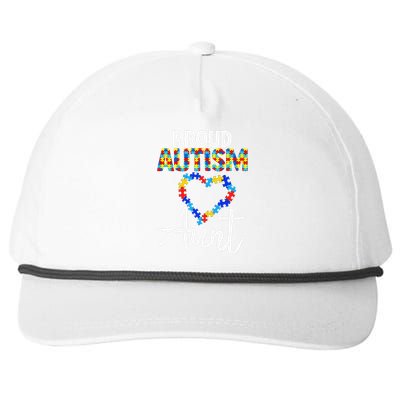 Proud Autism Aunt Autism Awareness Gift Snapback Five-Panel Rope Hat