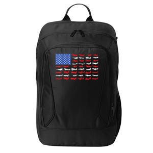 Pilot Airplane American Flag Plane Aviation City Backpack