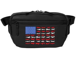 Pilot Airplane American Flag Plane Aviation Crossbody Pack