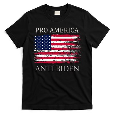 Pro America Anti Biden Flag Impeach Joe Biden Anti Biden T-Shirt