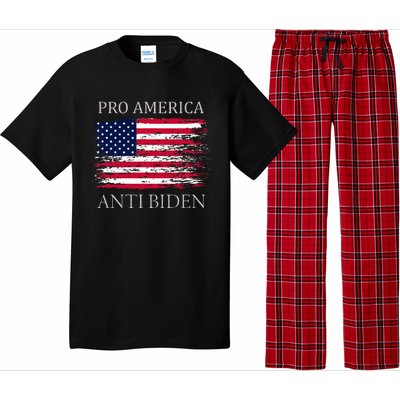 Pro America Anti Biden Flag Impeach Joe Biden Anti Biden Pajama Set