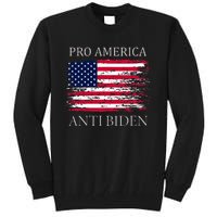 Pro America Anti Biden Flag Impeach Joe Biden Anti Biden Tall Sweatshirt