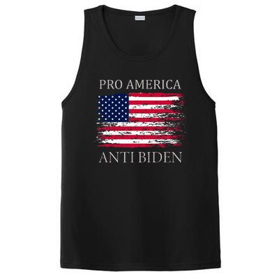 Pro America Anti Biden Flag Impeach Joe Biden Anti Biden PosiCharge Competitor Tank