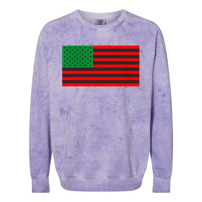 Pan African American Flag Colorblast Crewneck Sweatshirt