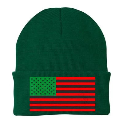 Pan African American Flag Knit Cap Winter Beanie