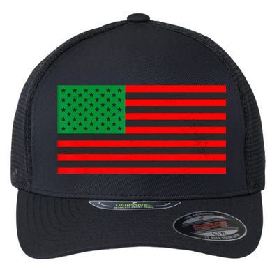 Pan African American Flag Flexfit Unipanel Trucker Cap