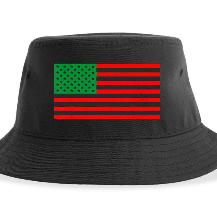 Pan African American Flag Sustainable Bucket Hat