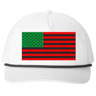 Pan African American Flag Snapback Five-Panel Rope Hat