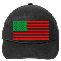 Pan African American Flag 7-Panel Snapback Hat