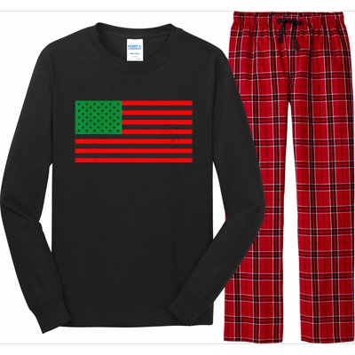 Pan African American Flag Long Sleeve Pajama Set