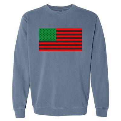 Pan African American Flag Garment-Dyed Sweatshirt