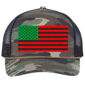 Pan African American Flag Retro Rope Trucker Hat Cap