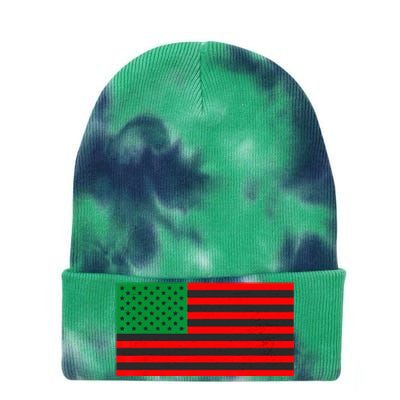 Pan African American Flag Tie Dye 12in Knit Beanie