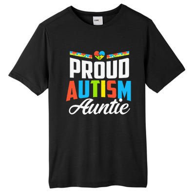 Proud Autism Auntie Awareness Support Tall Fusion ChromaSoft Performance T-Shirt