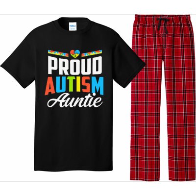 Proud Autism Auntie Awareness Support Pajama Set