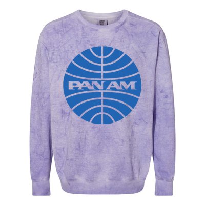 Pan Airlines Am Retro Vintage Airline funny blue Colorblast Crewneck Sweatshirt