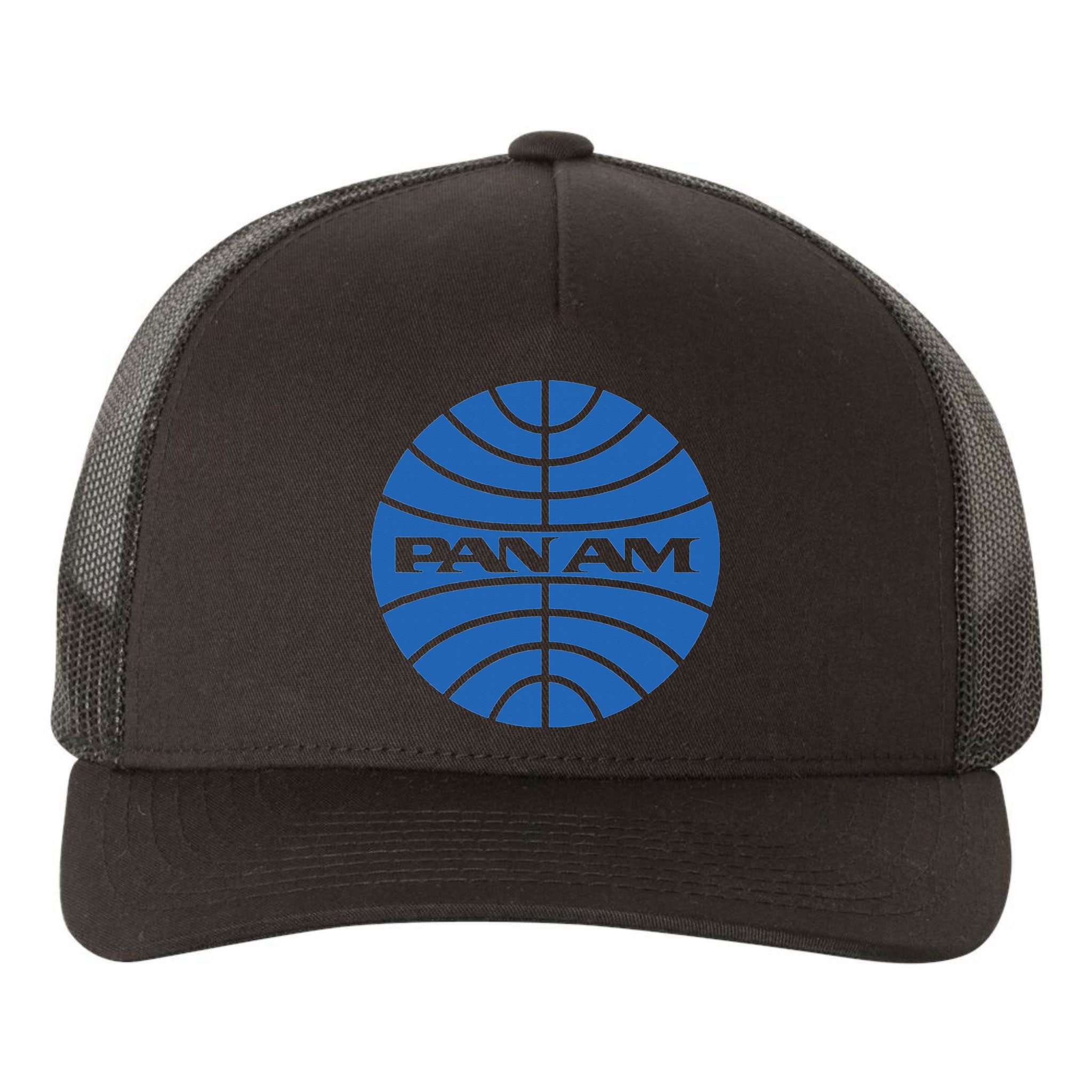 Pan Airlines Am Retro Vintage Airline funny blue Yupoong Adult 5-Panel Trucker Hat