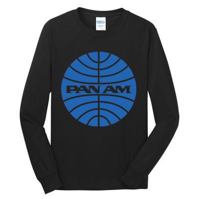 Pan Airlines Am Retro Vintage Airline funny blue Tall Long Sleeve T-Shirt