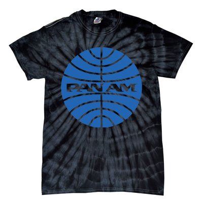 Pan Airlines Am Retro Vintage Airline funny blue Tie-Dye T-Shirt