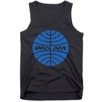 Pan Airlines Am Retro Vintage Airline funny blue Tank Top